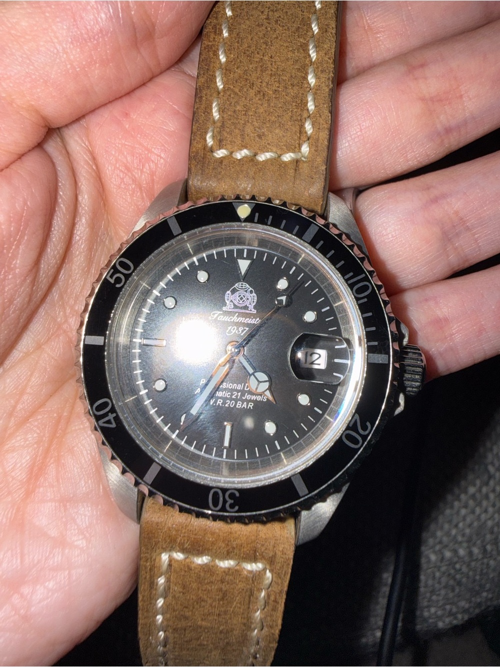 Tauchmeister 1937 T006 Automatic 21 Jewel Diver Watch 200M - Picture 5 of 5